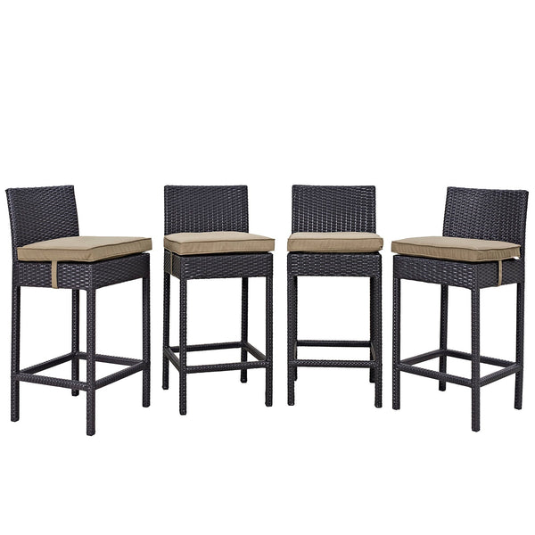 Modway Convene 4 Piece Outdoor Patio Pub Set | Outdoor Chairs | Modishstore-16