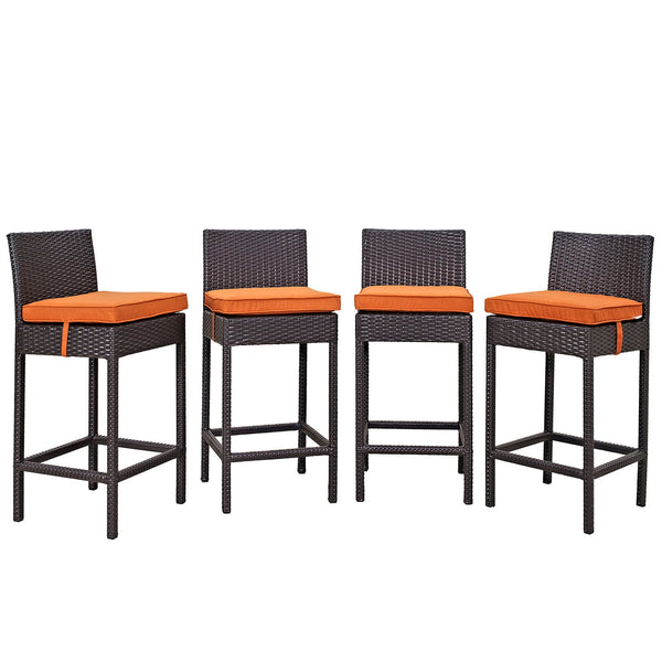 Modway Convene 4 Piece Outdoor Patio Pub Set | Outdoor Chairs | Modishstore-15