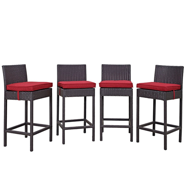 Modway Convene 4 Piece Outdoor Patio Pub Set | Outdoor Chairs | Modishstore-13