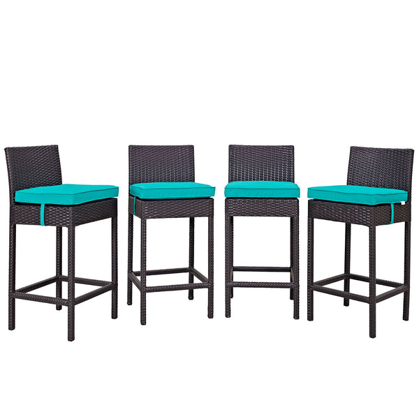 Modway Convene 4 Piece Outdoor Patio Pub Set | Outdoor Chairs | Modishstore-12