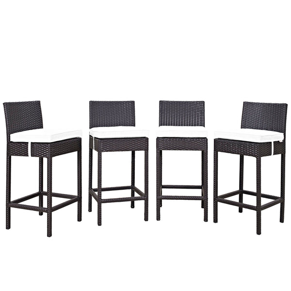 Modway Convene 4 Piece Outdoor Patio Pub Set | Outdoor Chairs | Modishstore-11