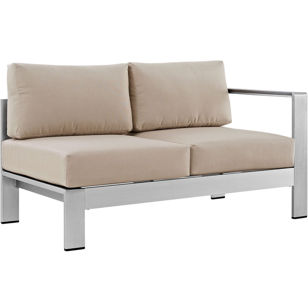 Modway Shore Right-Arm Corner Sectional Outdoor Patio Aluminum Loveseat | Outdoor Sofas, Loveseats & Sectionals | Modishstore-20