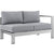 Modway Shore Right-Arm Corner Sectional Outdoor Patio Aluminum Loveseat | Outdoor Sofas, Loveseats & Sectionals | Modishstore-19