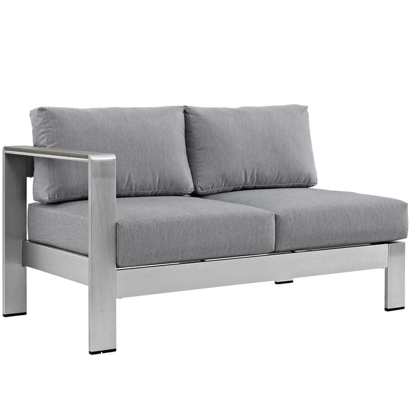 Modway Shore Left-Arm Corner Sectional Outdoor Patio Aluminum Loveseat | Outdoor Sofas, Loveseats & Sectionals | Modishstore-18