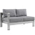 Modway Shore Left-Arm Corner Sectional Outdoor Patio Aluminum Loveseat | Outdoor Sofas, Loveseats & Sectionals | Modishstore-18