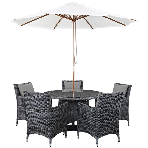 Modway Summon 7 Piece Outdoor Patio Sunbrella Dining Set - EEI-2328 | Outdoor Dining Sets | Modishstore-10