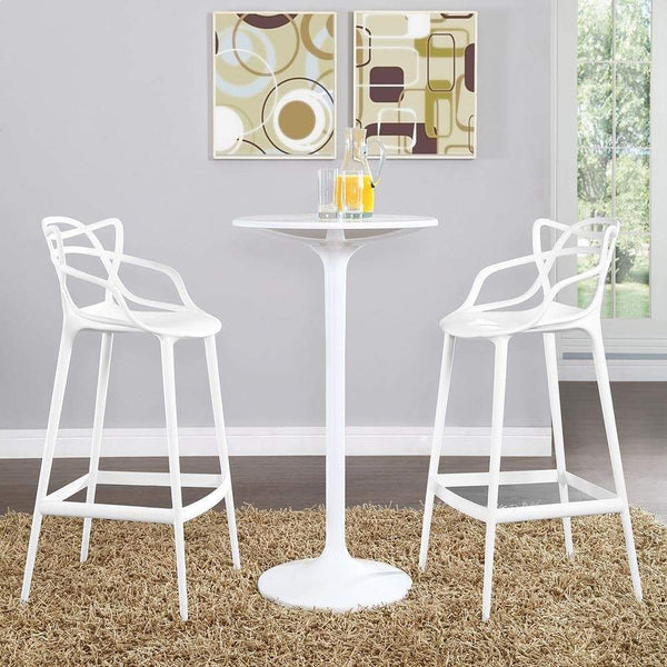 Modway Entangled Bar Stool Set of 2 - White | Bar Stools | Modishstore