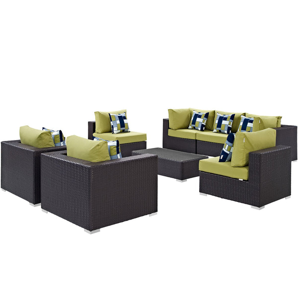 Modway Convene 8 Piece Outdoor Patio Sectional Set - EEI-2368 | Outdoor Sofas, Loveseats & Sectionals | Modishstore-28