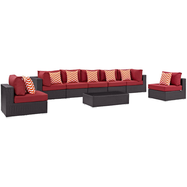 Modway Convene 8 Piece Outdoor Patio Sectional Set - EEI-2370 | Outdoor Sofas, Loveseats & Sectionals | Modishstore-21