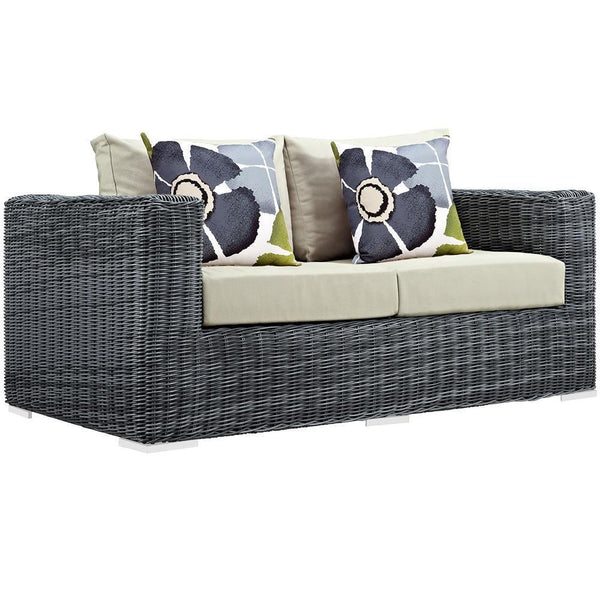 Modway Summon 5 Piece Outdoor Patio Sunbrella Sectional Set - EEI-2388 | Outdoor Sofas, Loveseats & Sectionals | Modishstore-2