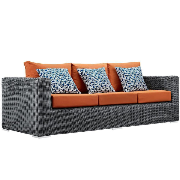 Modway Summon 3 Piece Outdoor Patio Sunbrella Sectional Set - EEI-2397 | Outdoor Sofas, Loveseats & Sectionals | Modishstore-6