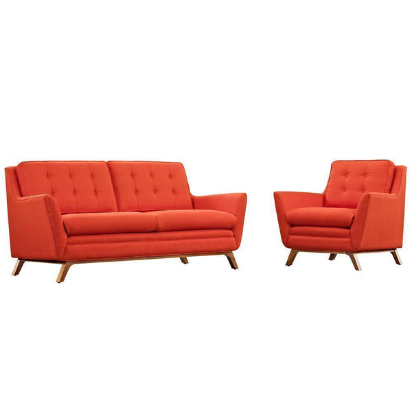 Modway Beguile Living Room Set Upholstered Fabric - Set of 2 - EEI-2432 | Sofas | Modishstore-5