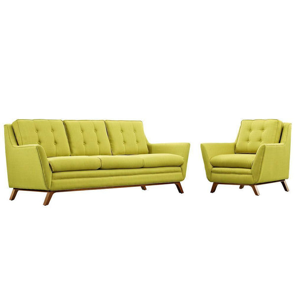 Modway Beguile Living Room Set Upholstered Fabric - Set of 2 - EEI-2433 | Sofas | Modishstore-24