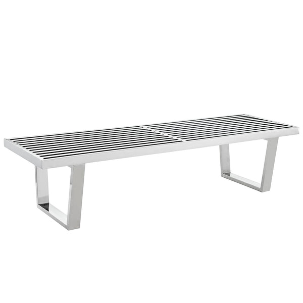 Modway Sauna Stainless Steel Bench | Outdoor Stools & Benches | Modishstore-7