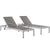 Modway EEI-2466 Shore 3 Piece Outdoor Patio Aluminum Set - Silver Gray | Outdoor Recliners & Lounge Chairs | Modishstore-2