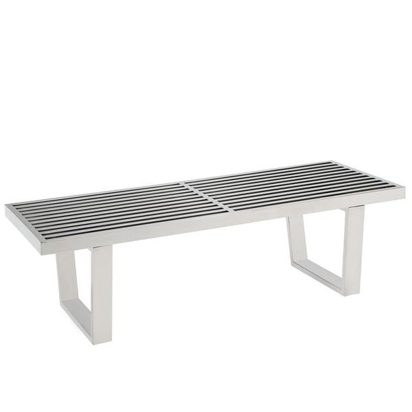 Modway Sauna Stainless Steel Bench | Outdoor Stools & Benches | Modishstore-6