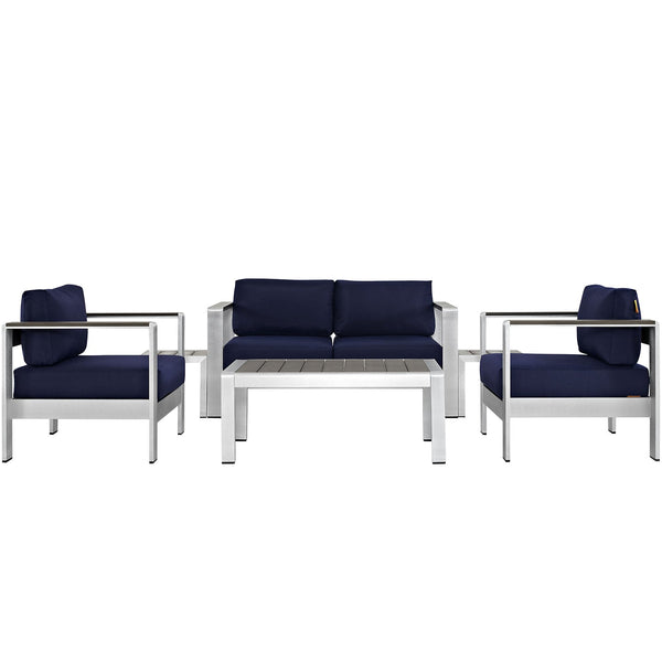 Modway EEI-2568 Shore 6 Piece Outdoor Patio Aluminum Sectional Sofa Set | Outdoor Sofas, Loveseats & Sectionals | Modishstore-26