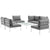 Modway Harmony 7 Piece Outdoor Patio Aluminum Sectional Sofa Set - EEI-2617 | Outdoor Sofas, Loveseats & Sectionals | Modishstore-17