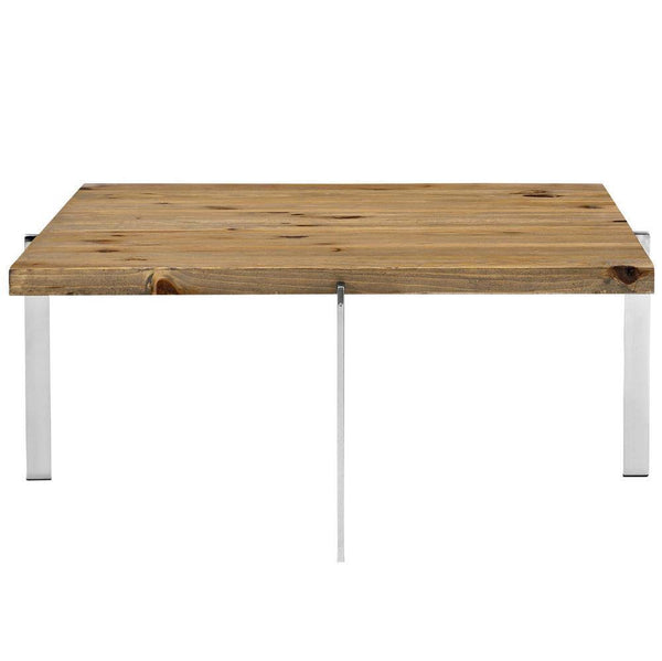 Modway Diverge Wood Coffee Table - Brown | Coffee Tables | Modishstore-3