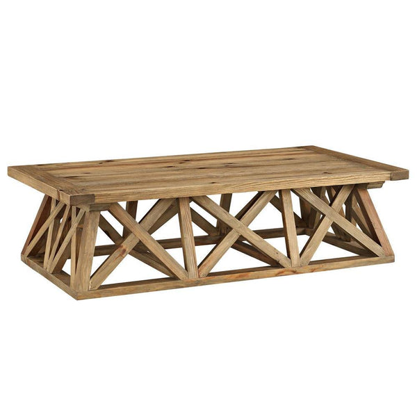 Modway Camp Wood Coffee Table - Brown | Coffee Tables | Modishstore-2