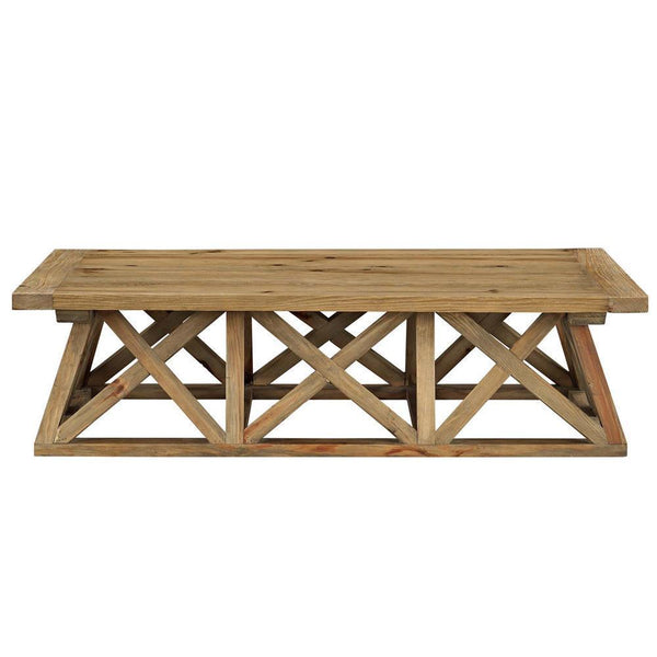 Modway Camp Wood Coffee Table - Brown | Coffee Tables | Modishstore-4