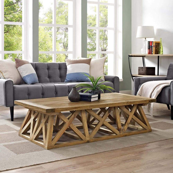 Modway Camp Wood Coffee Table - Brown | Coffee Tables | Modishstore