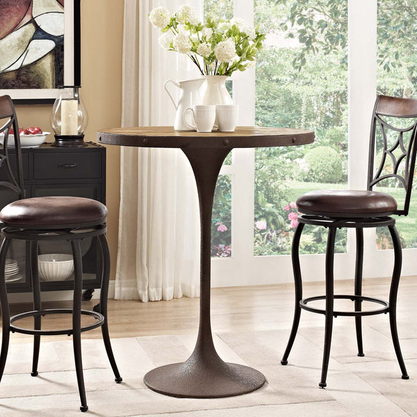 Modway Drive Wood Bar Table - Brown | Bar Table | Modishstore