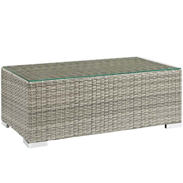 Modway Repose Outdoor Patio Coffee Table In Light Gray | Coffee Tables | Modishstore-2