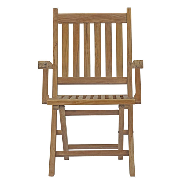 Modway EEI-2703 Marina Outdoor Patio Teak Folding Chair - Natural | Outdoor Chairs | Modishstore-5