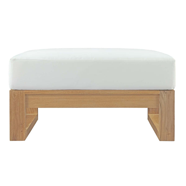 Modway Upland Outdoor Patio Teak Ottoman | Ottomans | Modishstore-3