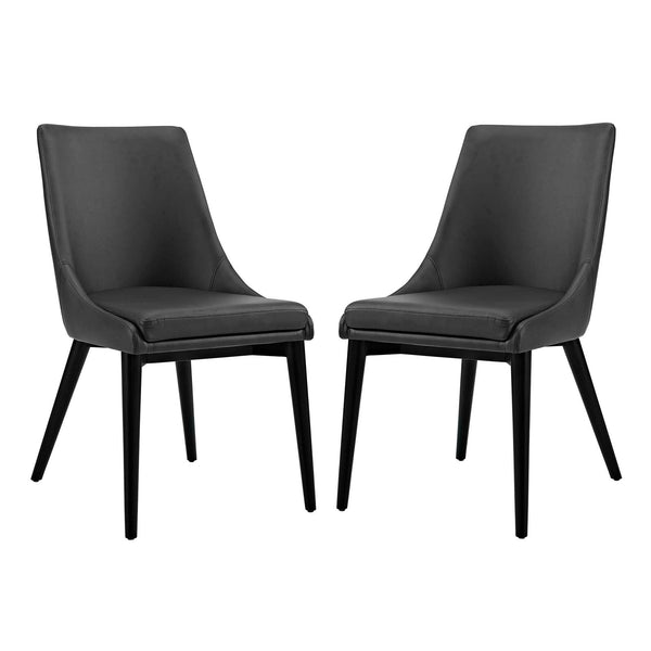 Modway Viscount Set of 2 Vinyl Dining Side Chair