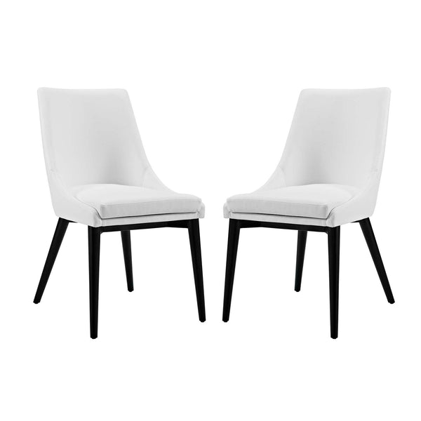 Modway Viscount Set of 2 Vinyl Dining Side Chair