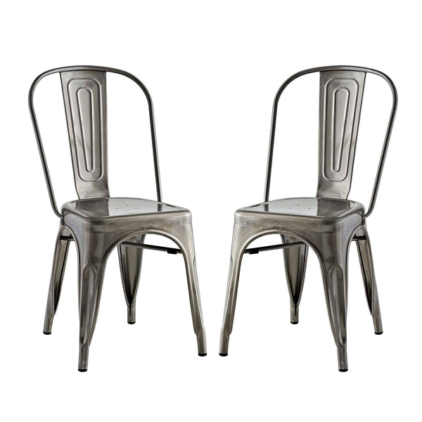 Modway Promenade Set of 2 Dining Side Chair - Gunmetal