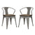 Modway Promenade Set of 2 Bamboo Dining Chair - Gunmetal