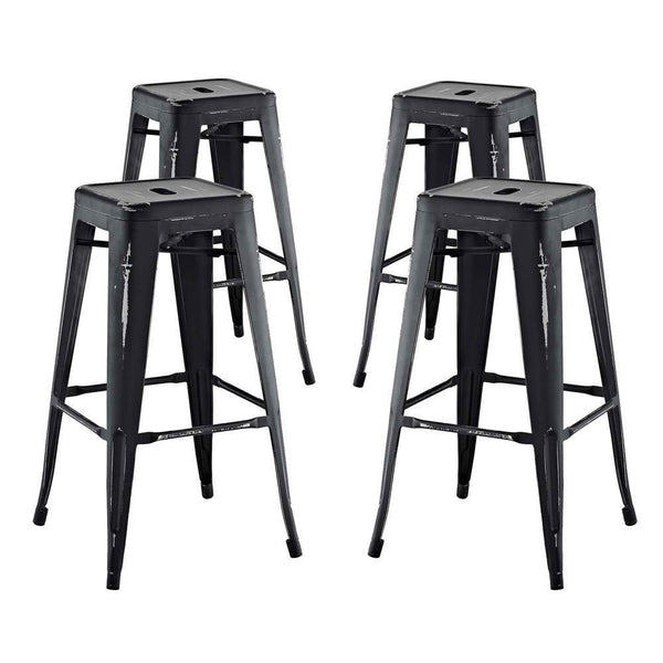 Modway Promenade Set of 4 Bar Stool - Black | Bar Stools | Modishstore-2