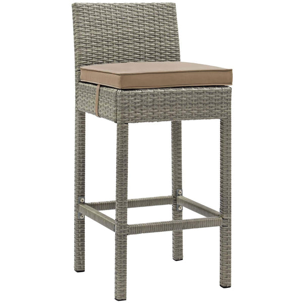 Modway Conduit Outdoor Patio Wicker Rattan Bar Stool Light | Bar Stools | Modishstore-36