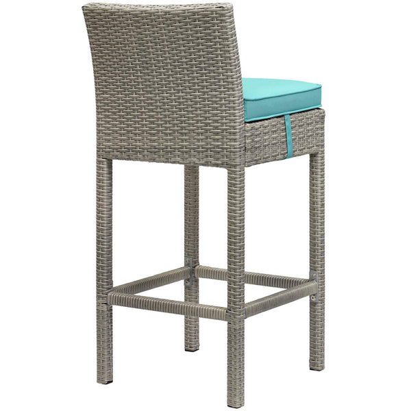 Modway Conduit Outdoor Patio Wicker Rattan Bar Stool Light | Bar Stools | Modishstore-24