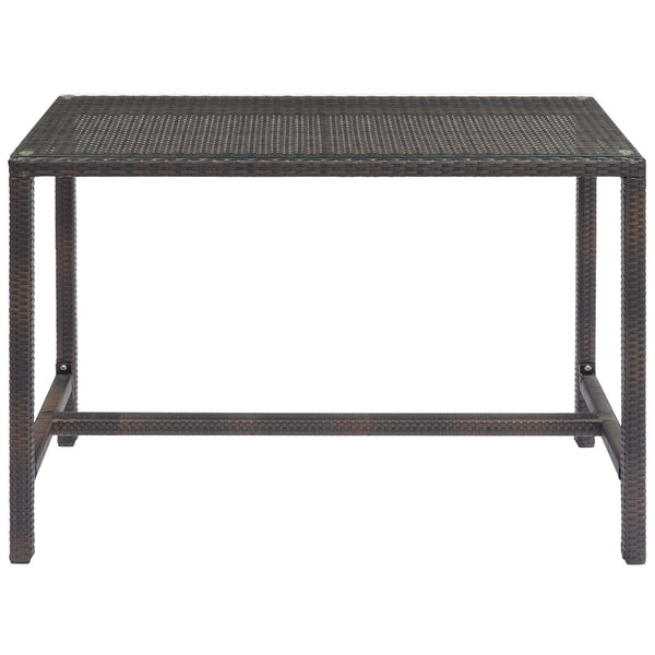 Modway Conduit Outdoor Patio Wicker Rattan Large Bar Table | Bar Table | Modishstore-2