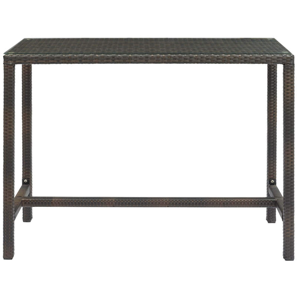 Modway Conduit Outdoor Patio Wicker Rattan Large Bar Table | Bar Table | Modishstore-3