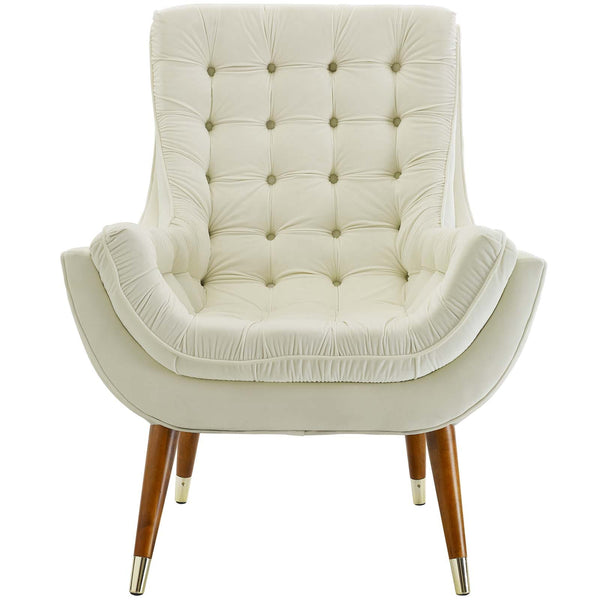 Modway Suggest Button Tufted Upholstered Velvet Lounge Chair | Lounge Chairs | Modishstore-37