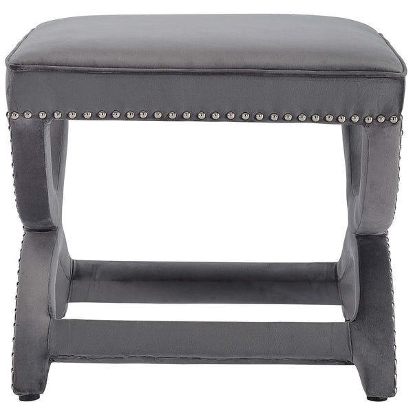 Modway Expound Upholstered Nailhead Trim Velvet Ottoman | Ottomans | Modishstore-3