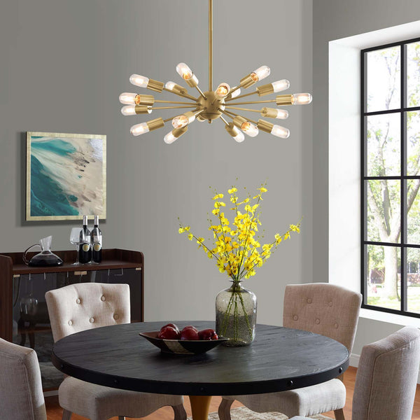 Modway Resolve Brass Pendant Chandelier | Chandeliers | Modishstore