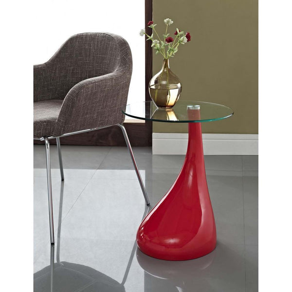 Modway Teardrop Side Table - Red | Side Tables | Modishstore