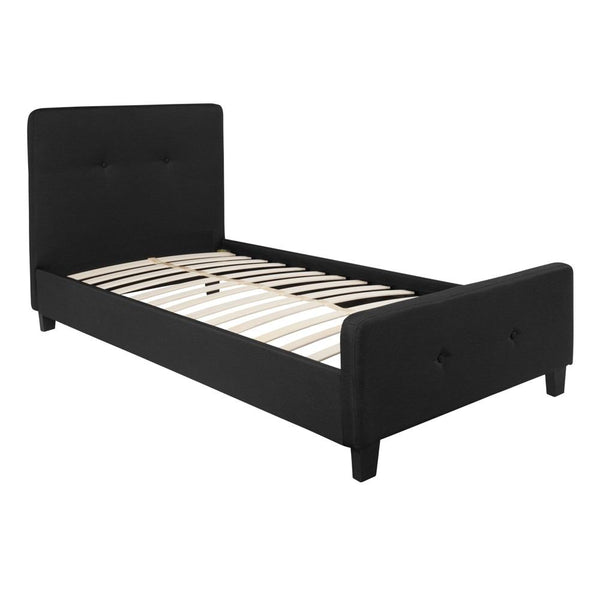 Flash Furniture Tribeca Twin Size Tufted Upholstered Platform Bed | Beds | Modishstore-3