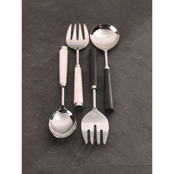 Zodax Palm Desert 2-Piece Salad Server Set - Black | Dinnerware | Modishstore