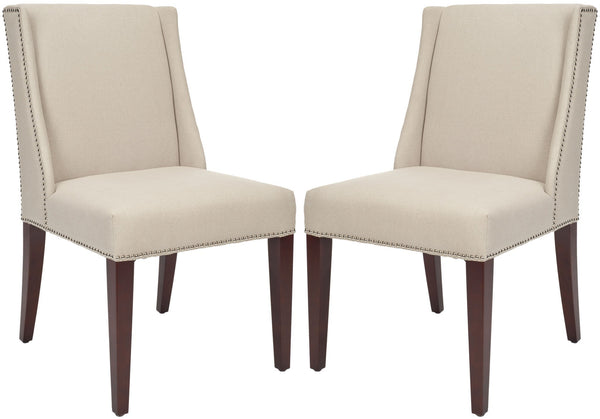 Safavieh Lauren Side Chair W/ Nickel Nail Heads - Set Of 2 | Dining Chairs | Modishstore