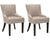 Safavieh Lotus Kd Side Chair Silver Nail Heads - Set Of 2 | Dining Chairs | Modishstore