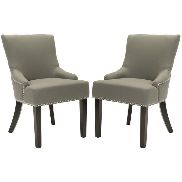 Safavieh Lotus Kd Side Chair Silver Nail Heads - Set Of 2 | Dining Chairs | Modishstore - 4