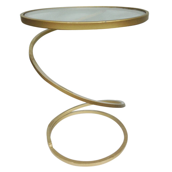 A&B Home Spiral Glass/Metal Table - Set Of 2