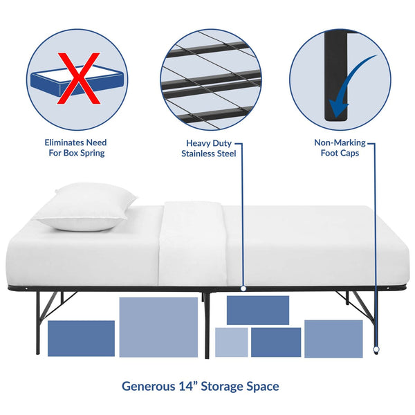 Modway Horizon Twin Stainless Steel Bed Frame | Beds | Modishstore-21